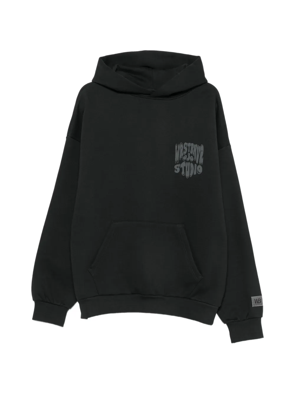 WRSTBHVR logo-print pouch-pocket hoodie - Nero