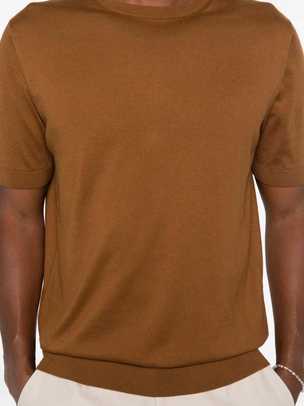 Zegna T-shirt met ronde hals Bruin