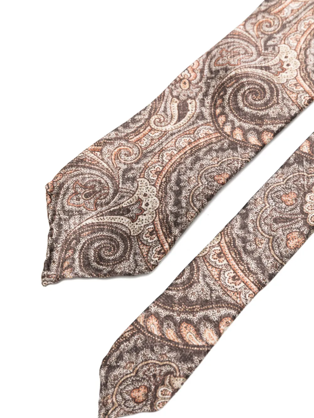 Dell'oglio Martin stropdas met paisley-print Bruin
