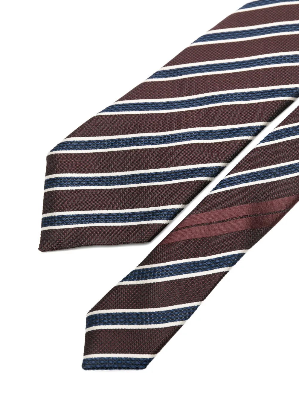 Zegna Gestreepte stropdas Rood