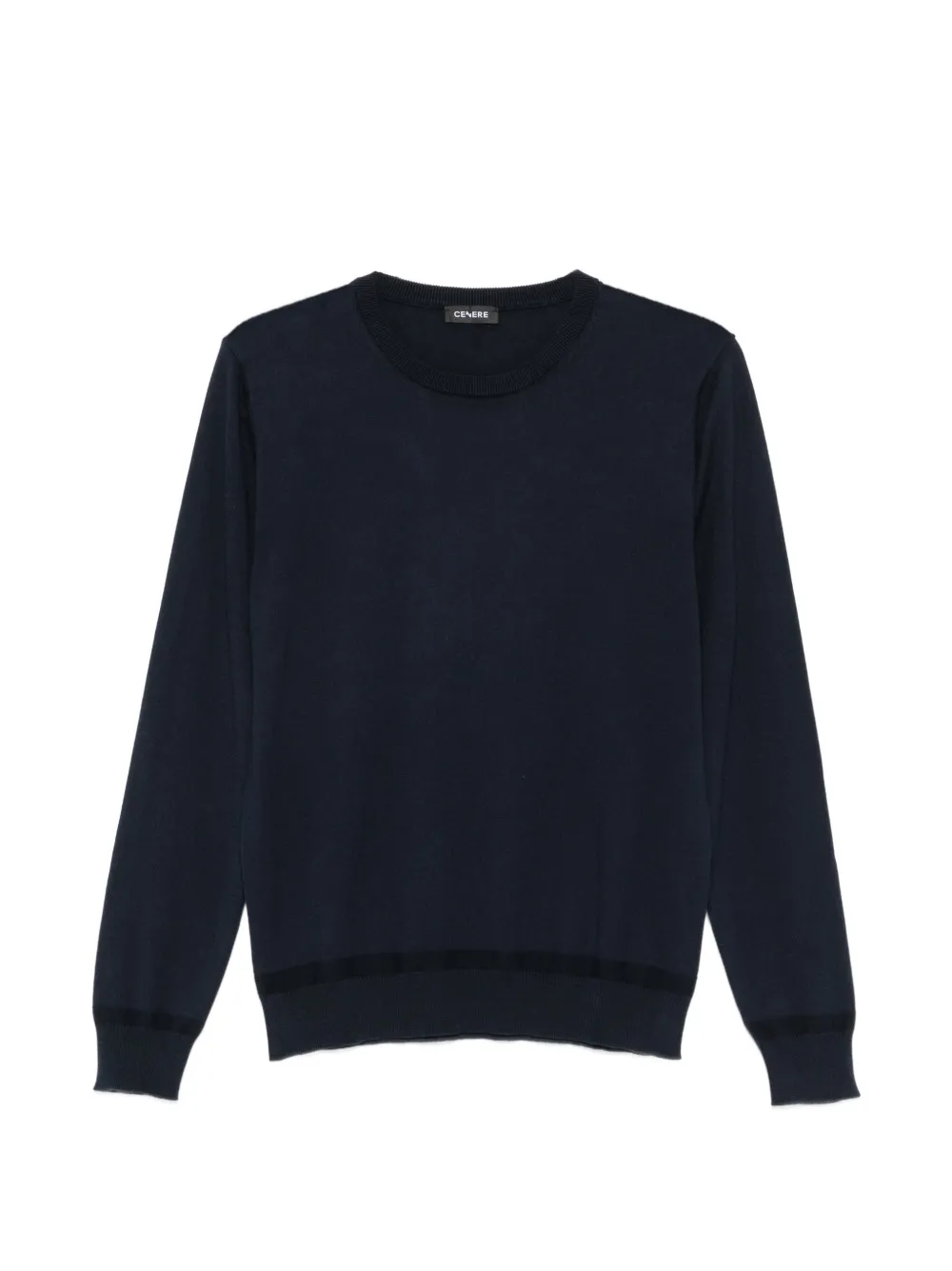 Cenere GB crew-neck long-sleeve sweater - Blau