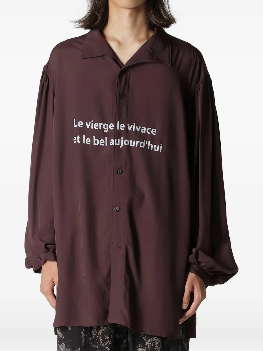 Yohji Yamamoto Overhemd met lange mouwen Bruin