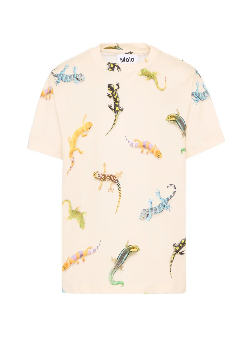 Molo Riley lizard-print T-shirt - Toni neutri