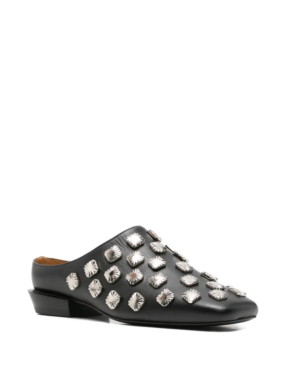 Toga Pulla stud-embellished leather mules Zwart
