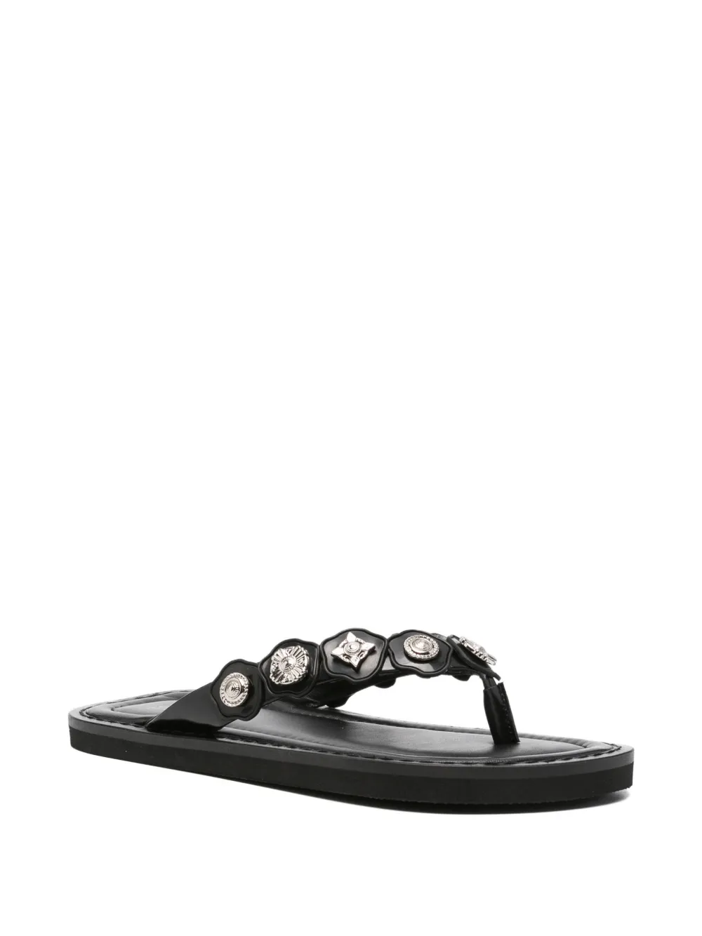 Toga Pulla stud-embellishment leather sandals Zwart