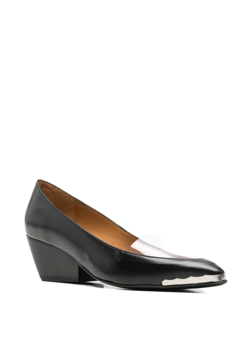 Toga Pulla metal-tip transparent-panel pumps Zwart