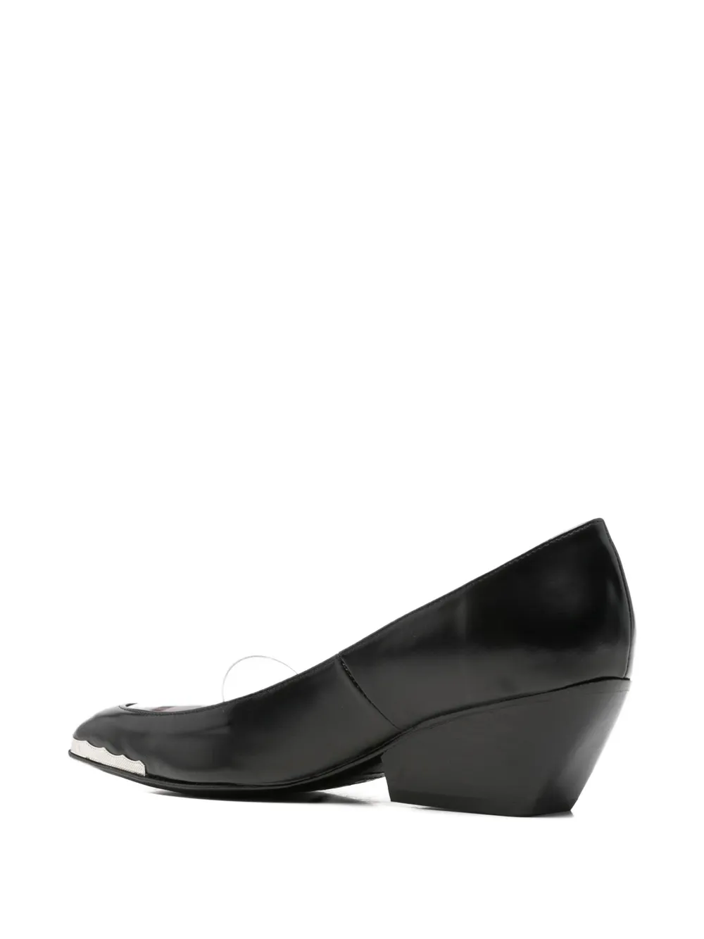 Toga Pulla metal-tip transparent-panel pumps Zwart
