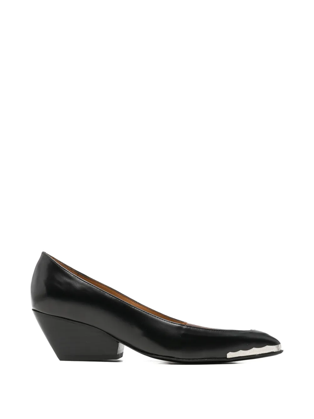 Toga Pulla metal-tip transparent-panel pumps - Nero