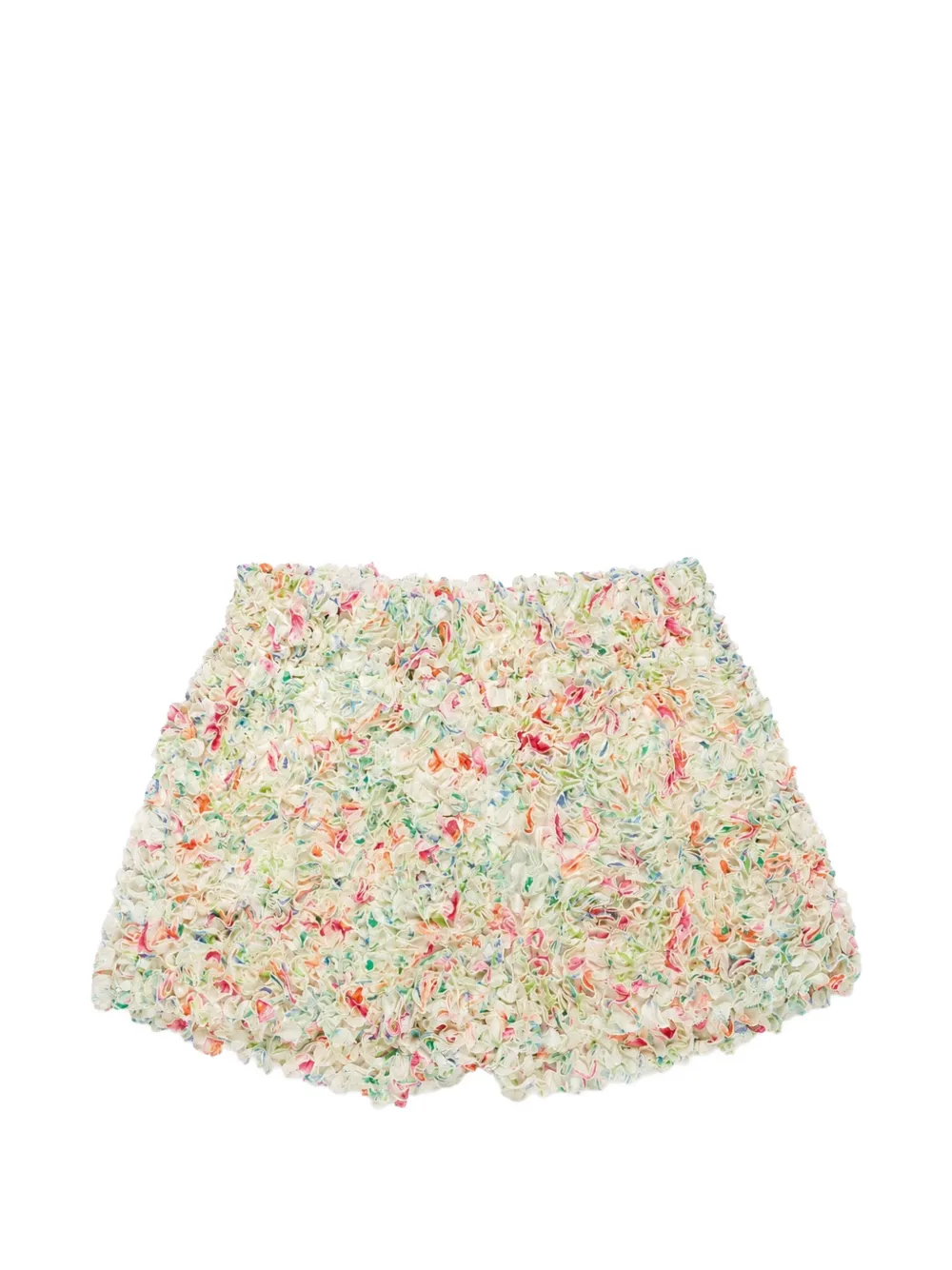 Miss Grant Kids Shorts met bloemenprint en ruches Beige