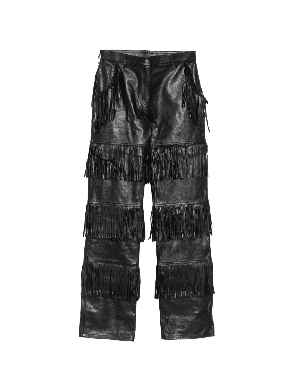 Martine Rose Pantaloni con frange - Nero