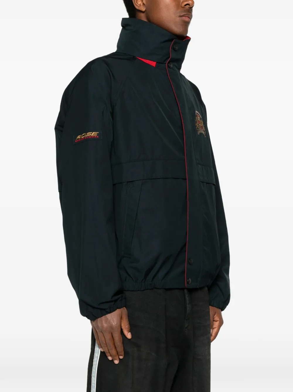 Martine Rose Bomberjack met geborduurd logo Blauw