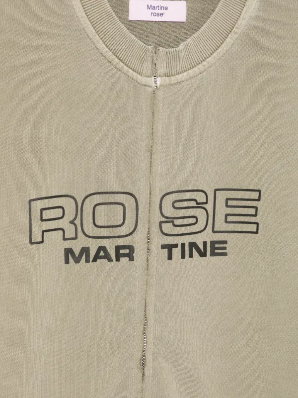 Martine Rose logo-print zip-up Sweatshirt | Green | FARFETCH