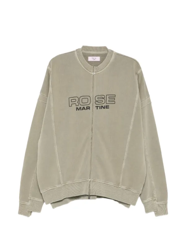 Martine Rose logo-print zip-up Sweatshirt | Green | FARFETCH