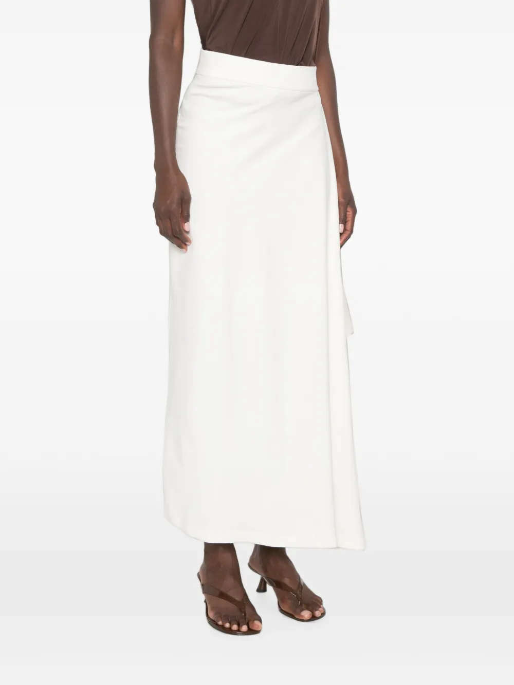 Coperni Zero Waste gedrapeerde asymmetrische rok Wit