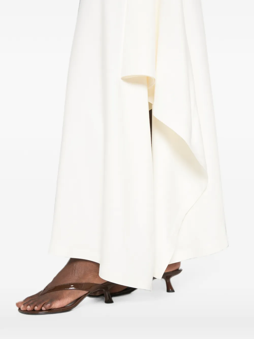 Coperni Zero Waste gedrapeerde asymmetrische rok Wit