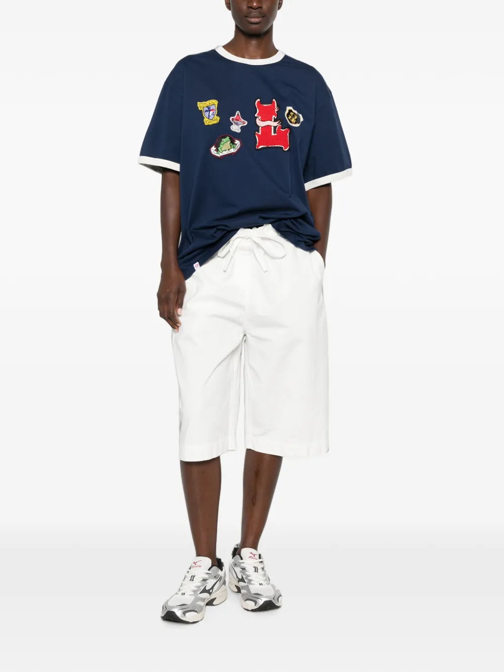 Charles Jeffrey Loverboy T-shirt met applicatie Blauw