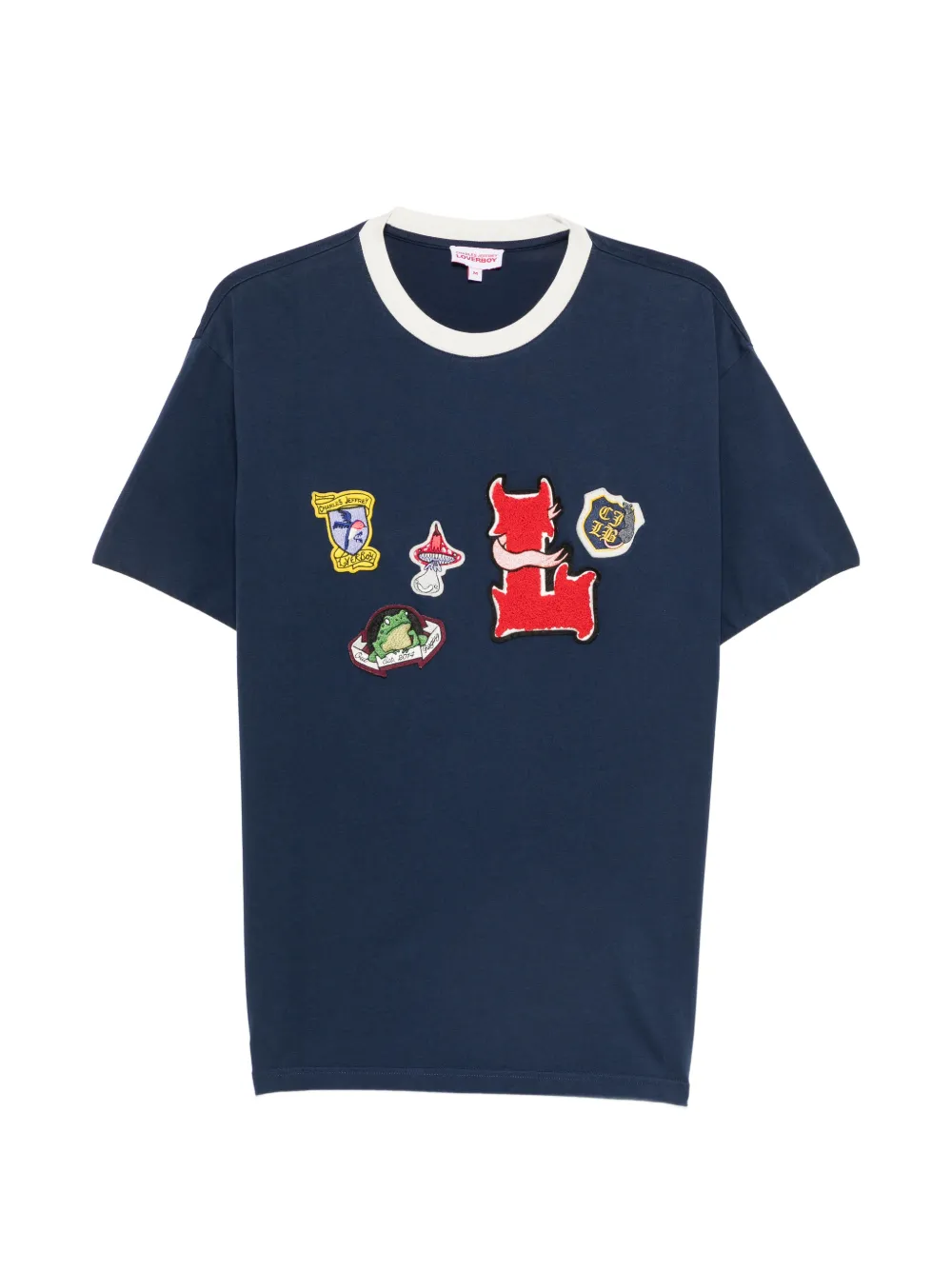 Charles Jeffrey Loverboy T-shirt con applicazione - Blu