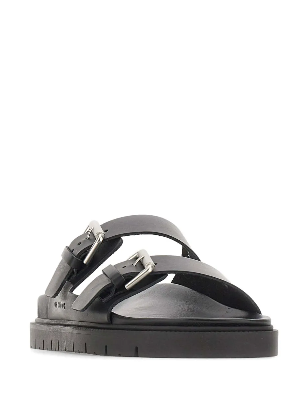 Copenhagen Studios Leren sandalen met verstelbare gesp Zwart