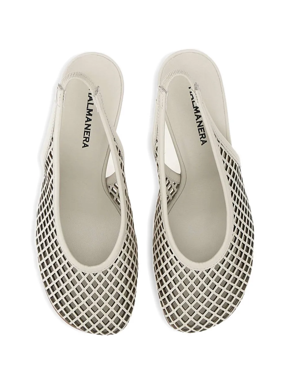 Halmanera Adel laser-cut slingback pumps Beige