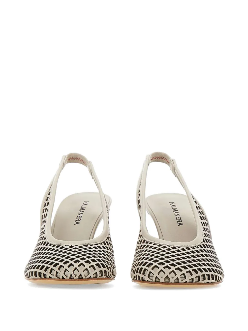 Halmanera Adel laser-cut slingback pumps Beige