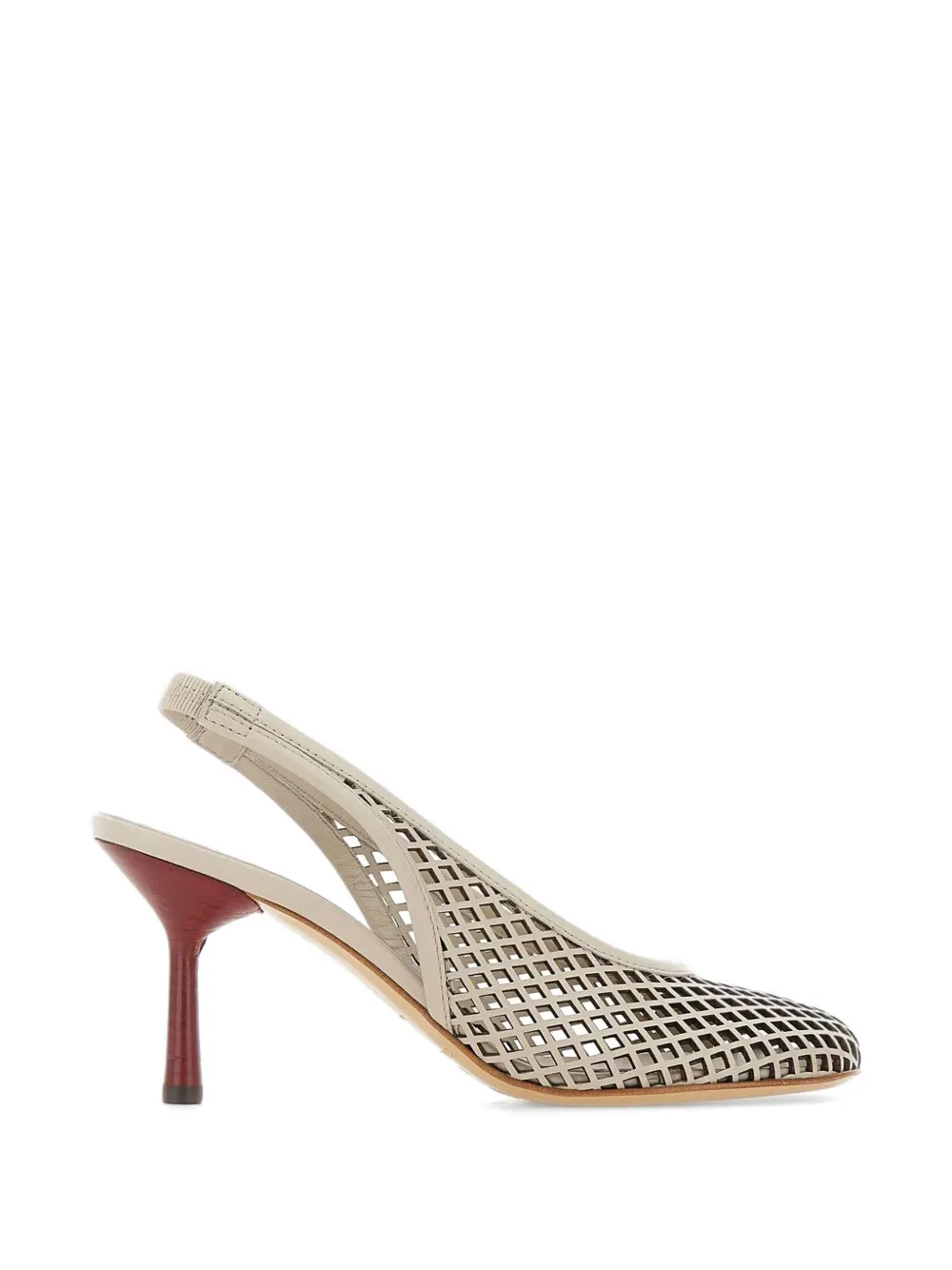 Halmanera Adel laser-cut slingback pumps Beige