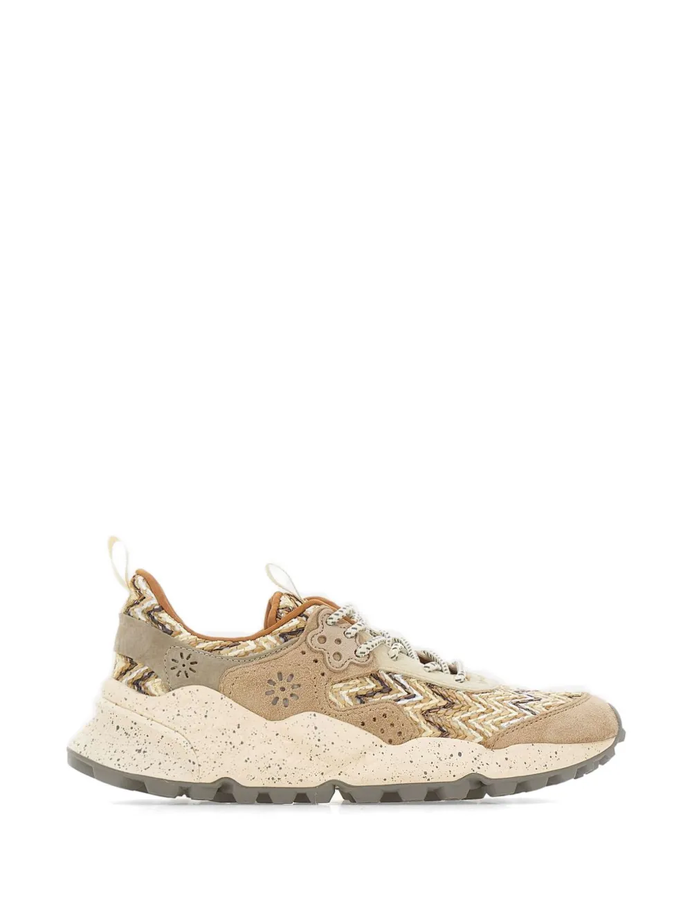 FLOWER MOUNTAIN Kotetsu lace-up sneakers Beige