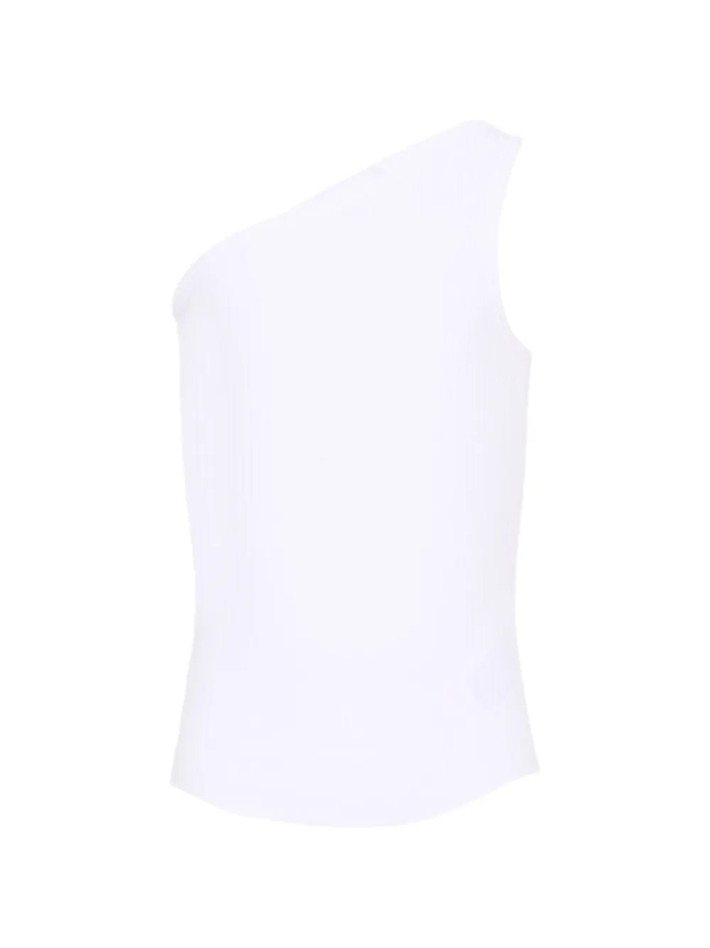 Molo Robina geribbelde asymmetrische top Wit
