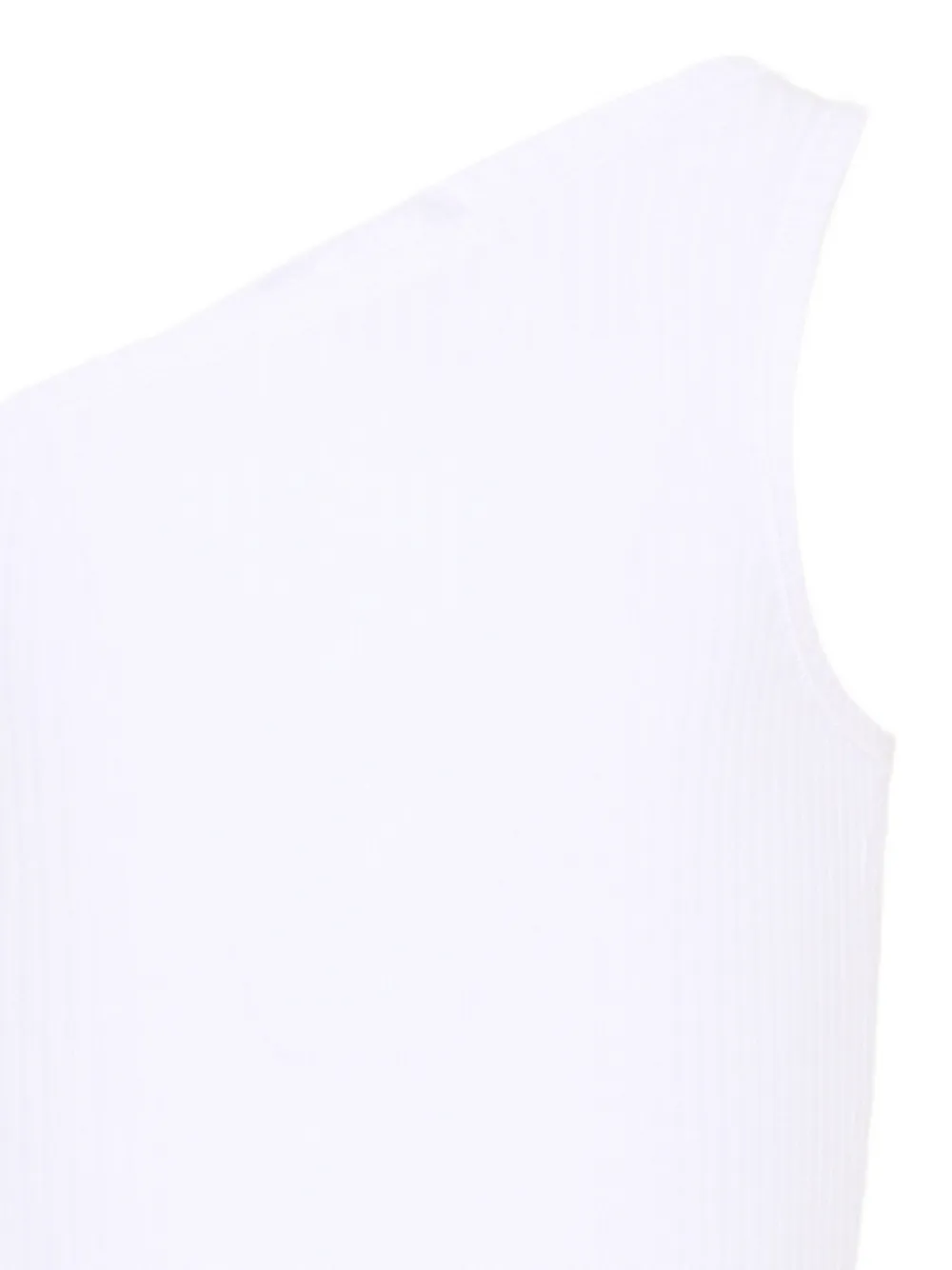 Molo Robina geribbelde asymmetrische top Wit