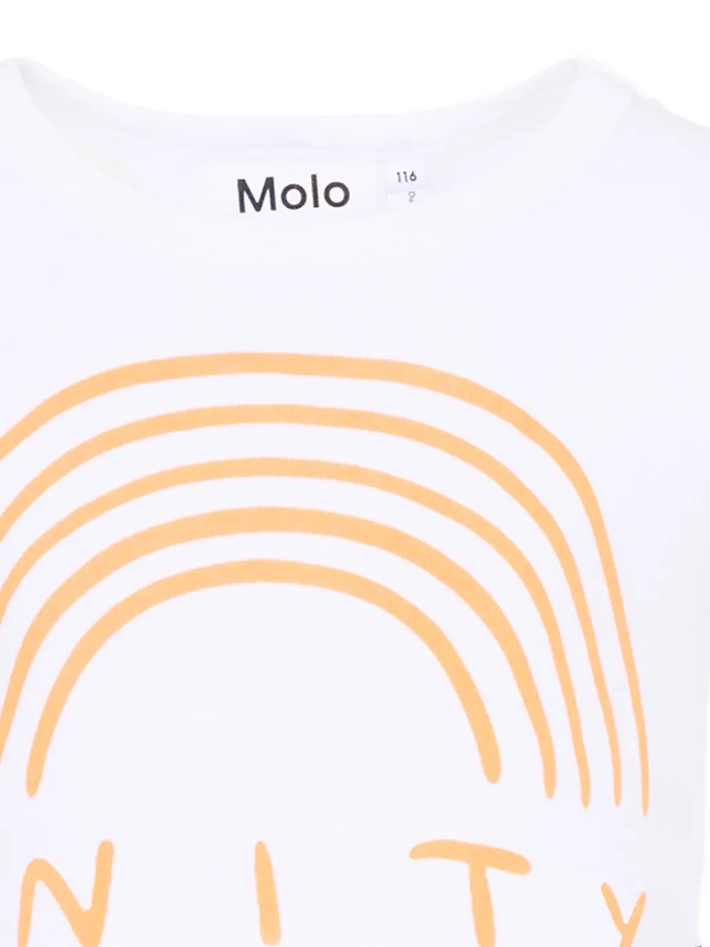 Molo Rizzo T-shirt met regenboogprint Wit