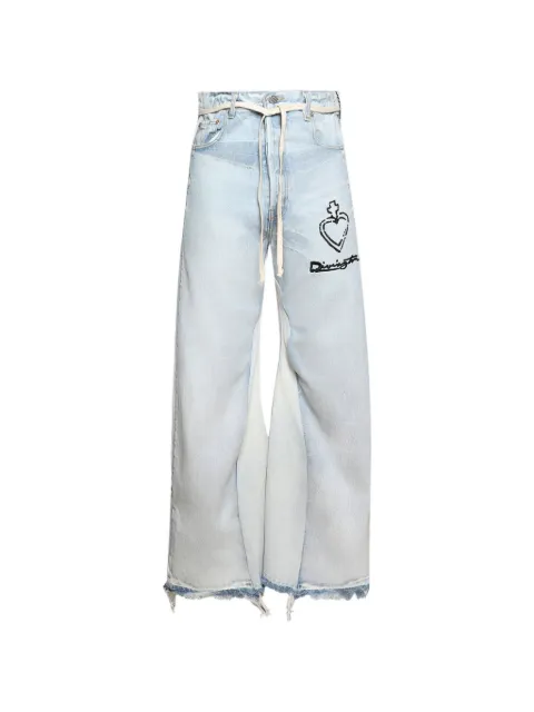 RIVINGTON ROI REBIS Ocultista He Rose 2 raw-edge jeans