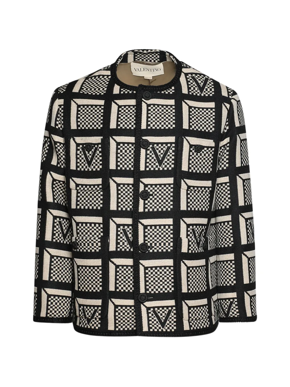 Valentino Garavani Caban patterned jacket - Schwarz