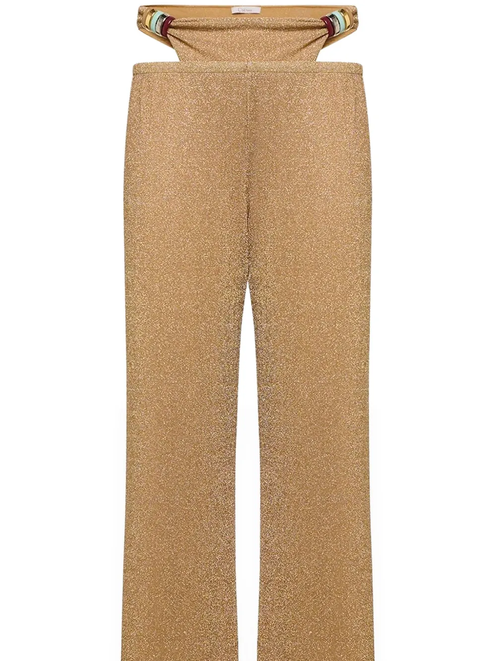 Oséree Lumière broek met meerdere ringen en uitgesneden details Goud