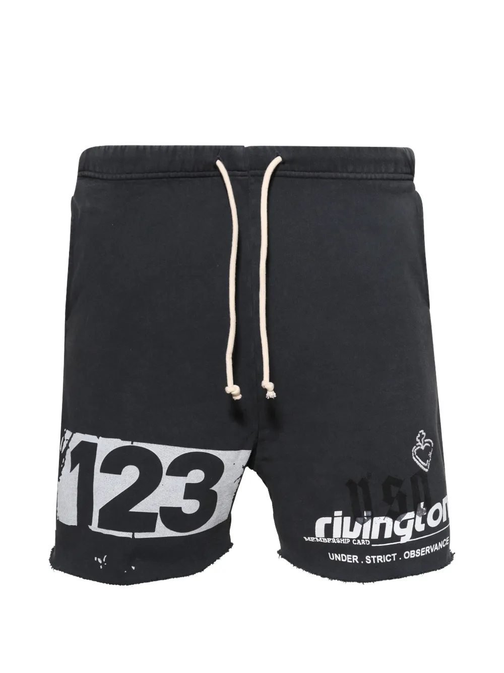 RIVINGTON ROI REBIS Membership Uso drawstring shorts - Nero