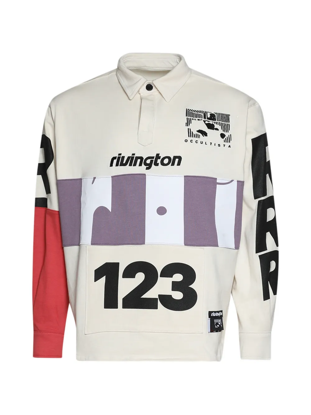 RIVINGTON ROI REBIS Apocrypha Rugby long-sleeved shirt - Bianco