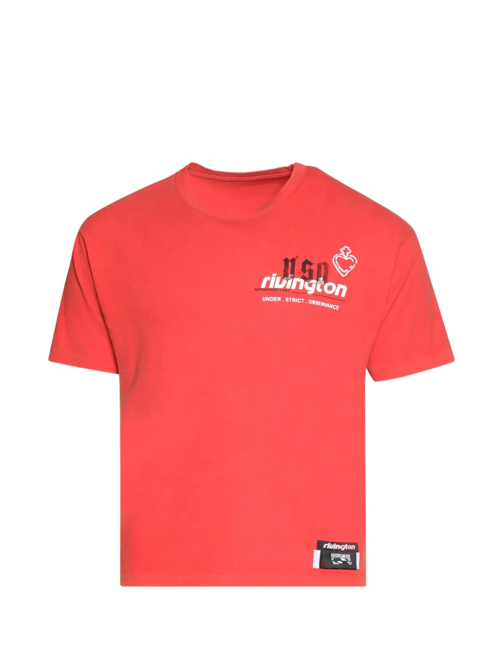 RIVINGTON ROI REBIS Membership USO logo-graphic T-shirt - Rot