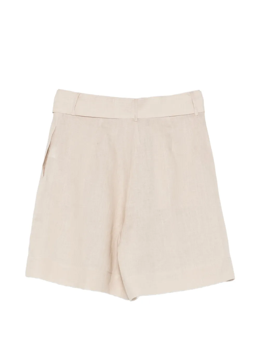 Liviana Conti Geplooide shorts met gestrikte taille Beige