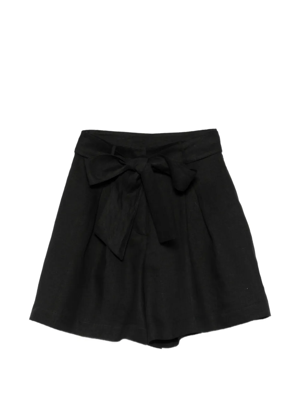 Liviana Conti tie-waist pleated shorts - Nero