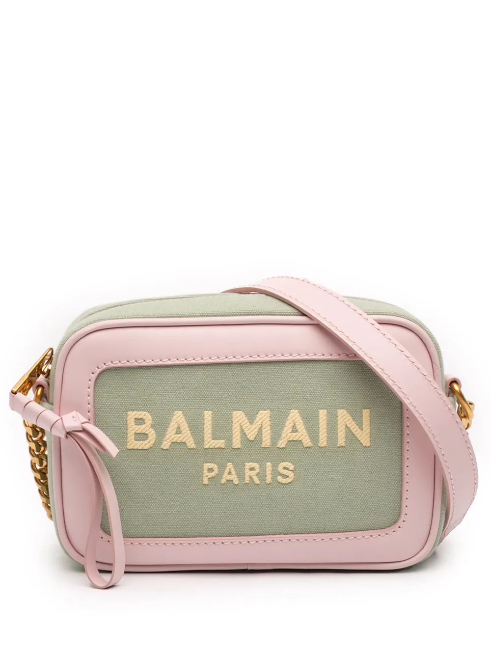 Balmain Pre-Owned 2010-2026 Embroidered Canvas B Army Camera Bag 18 crossbody bag - Verde