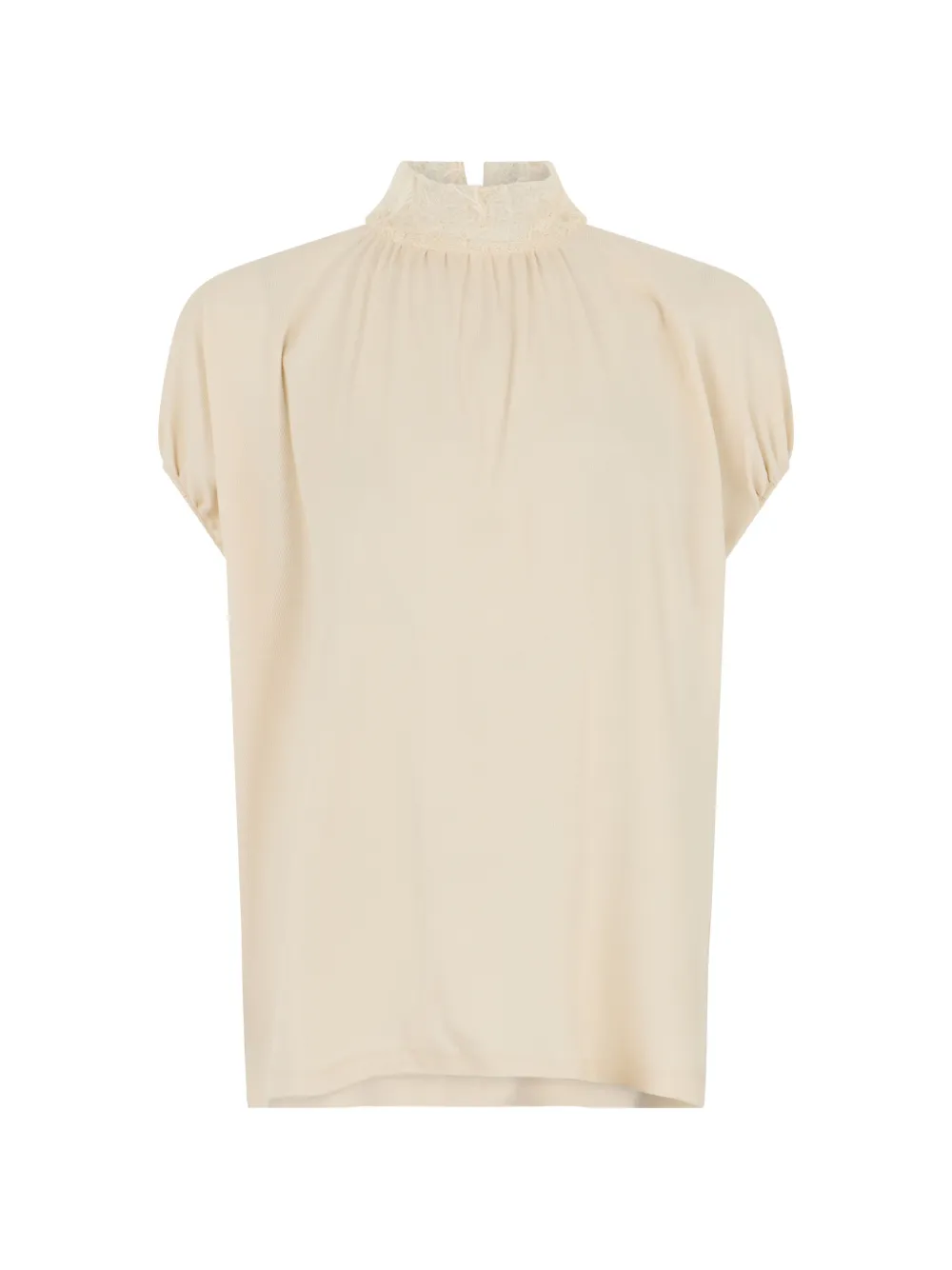 Fabiana Filippi lace-collar gathered blouse - Toni neutri