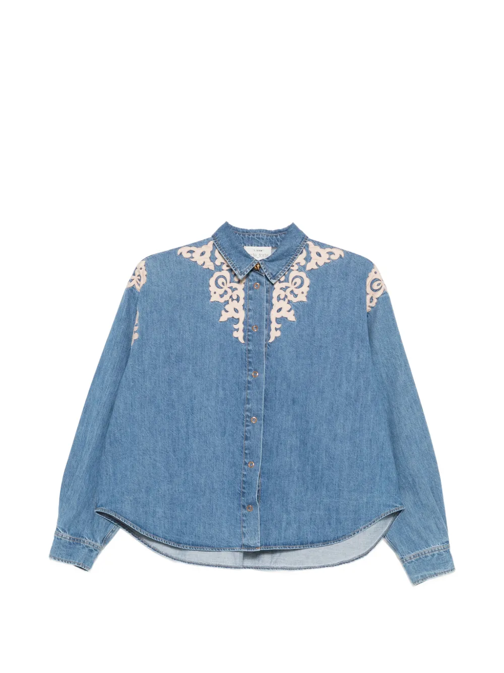 Forte Forte Camicia denim con ricamo - Blu