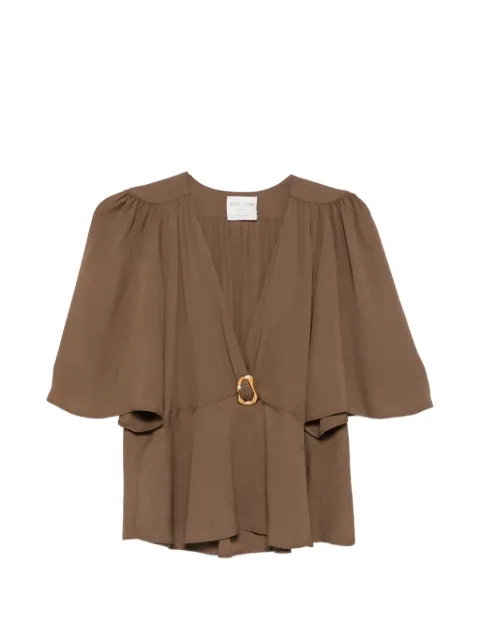 Forte Forte hammered-ring draped top