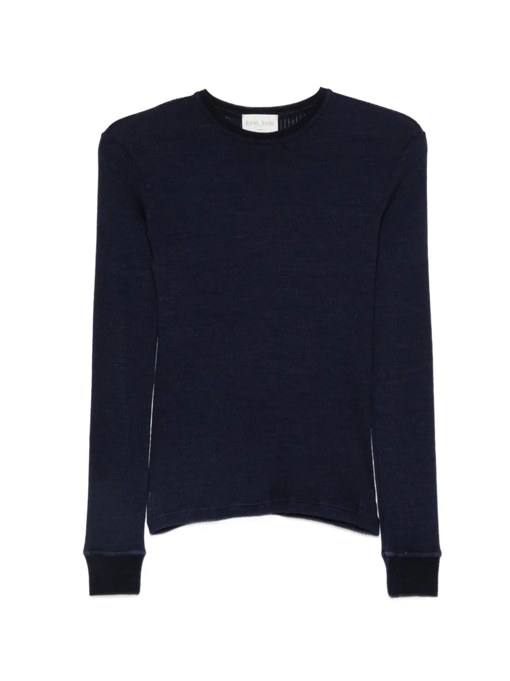 Forte Forte T-shirt a maniche lunghe a coste - Blu