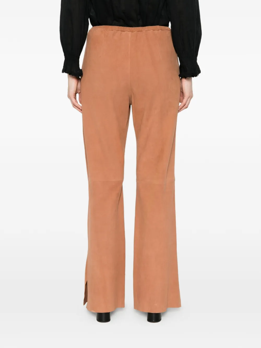 Forte Leren broek Beige