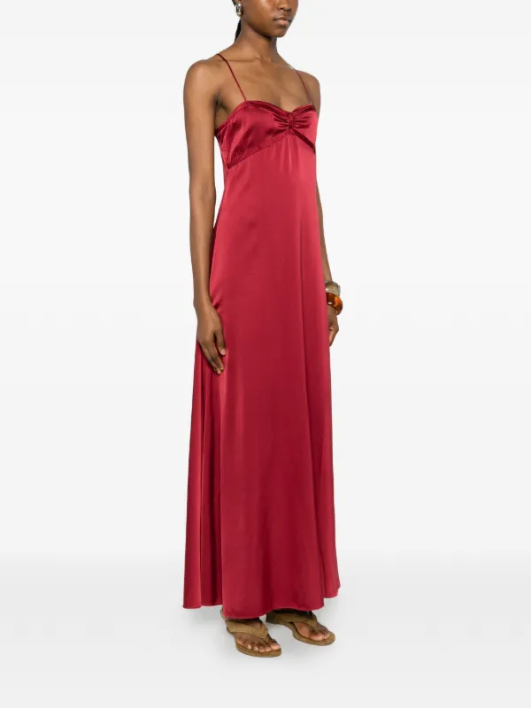 forte forte red dress Forte Forte satin-finish Gathered Dress | Red
