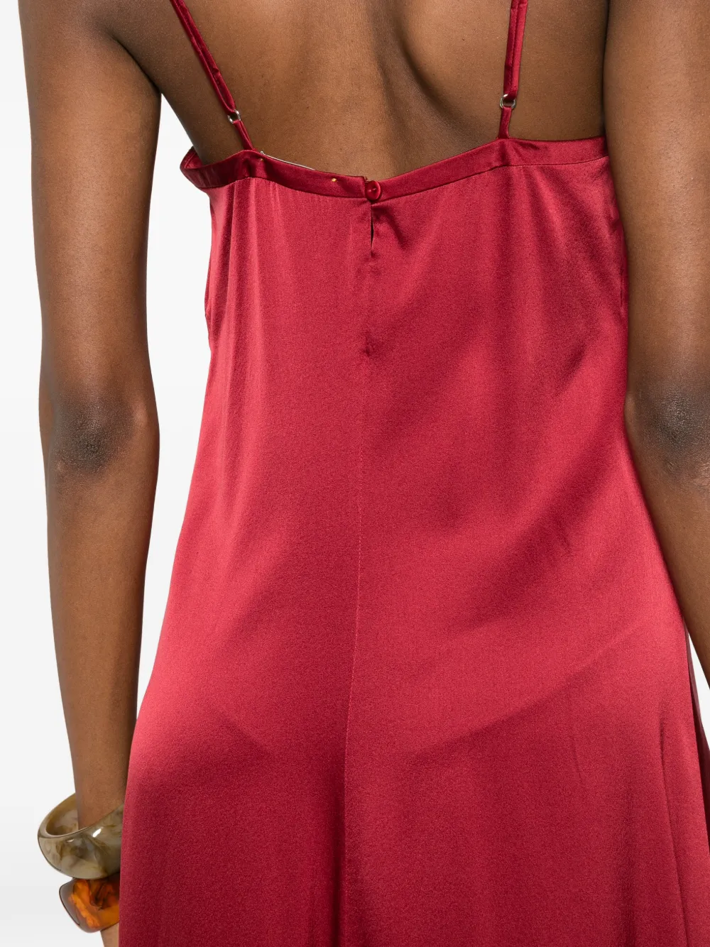 Forte Jurk met satijnen afwerking Rood