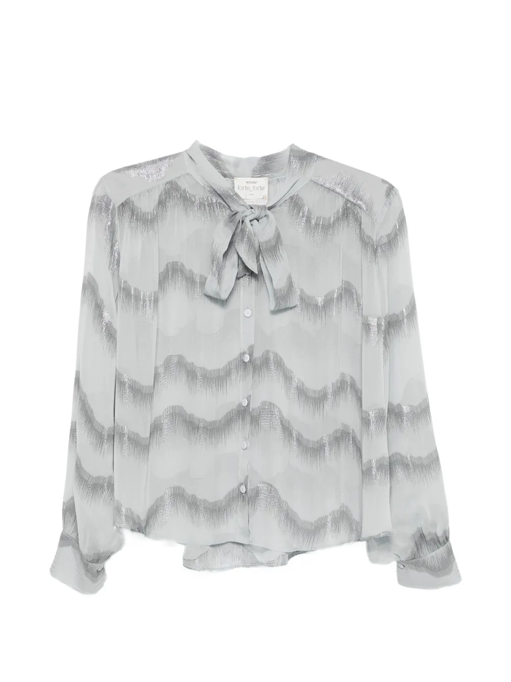 Forte Forte Camicia con motivo chevron - Grigio