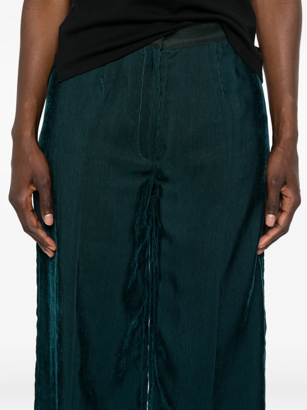 Forte Broek met wijde pijpen Groen