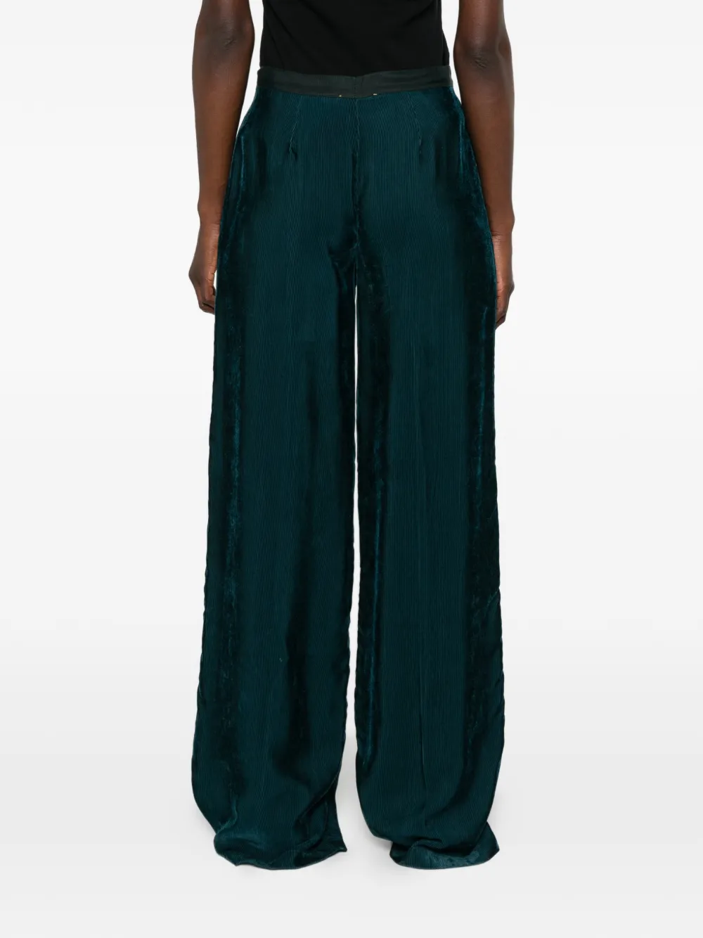 Forte Broek met wijde pijpen Groen