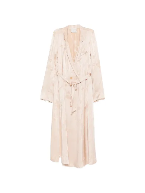 Forte Forte floral-jacquard wrap midi dress