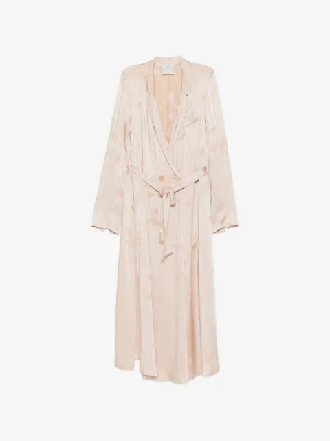 Forte Forte floral-jacquard wrap midi dress
